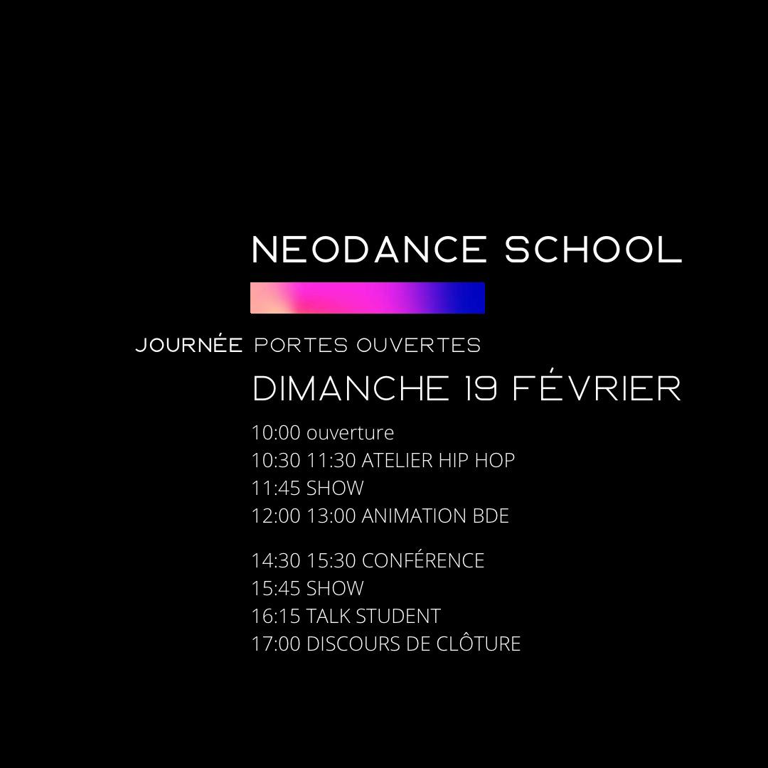 Neodance School - formation profesionnelle de danseur à Paris - Portes Ouvertes 2022-2023